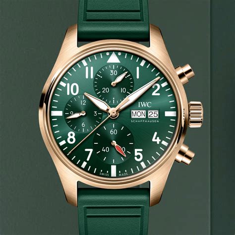 iwc pilot chrono usato|iwc pilot chronograph 41mm green.